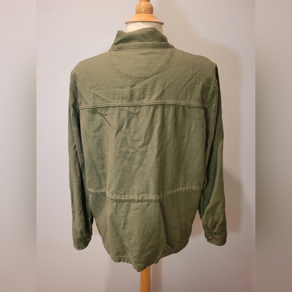 J. Crew Green Utility Military Lightweight Cotton Jacket SZ L - Picture 5 of 8